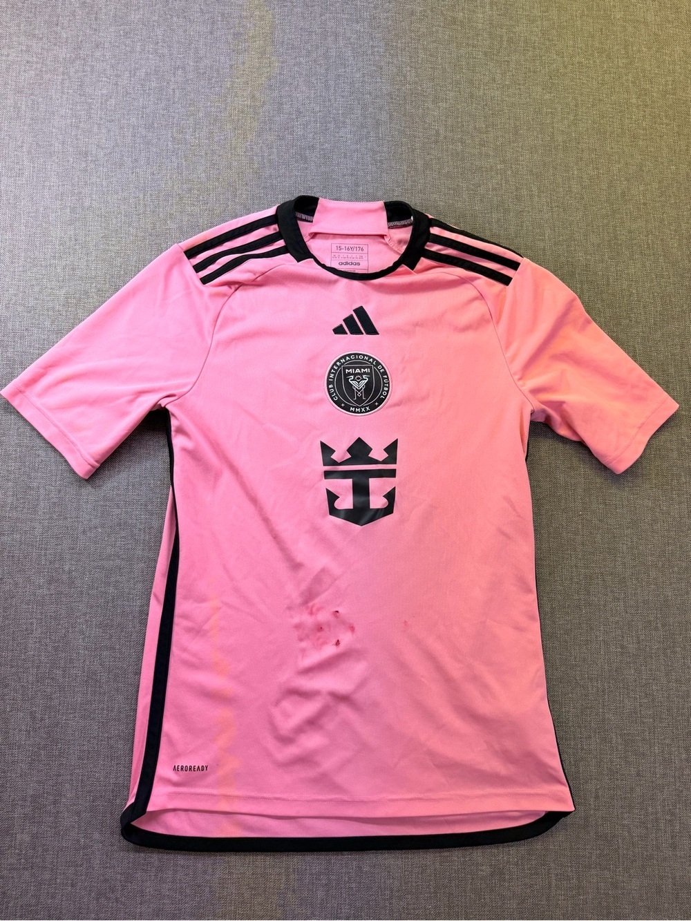 Adidas Inter Miami Original Pink Youth Soccer Jerse